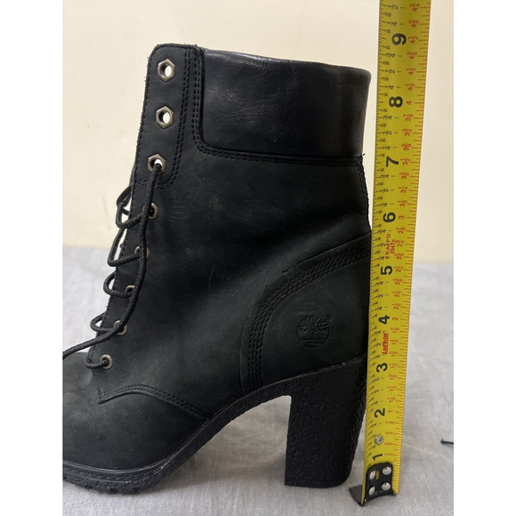 Timberland 8432A Women's Earthkeeper Glancy High Heel Black Leather Boots Sz 7 - Picture 12 of 12